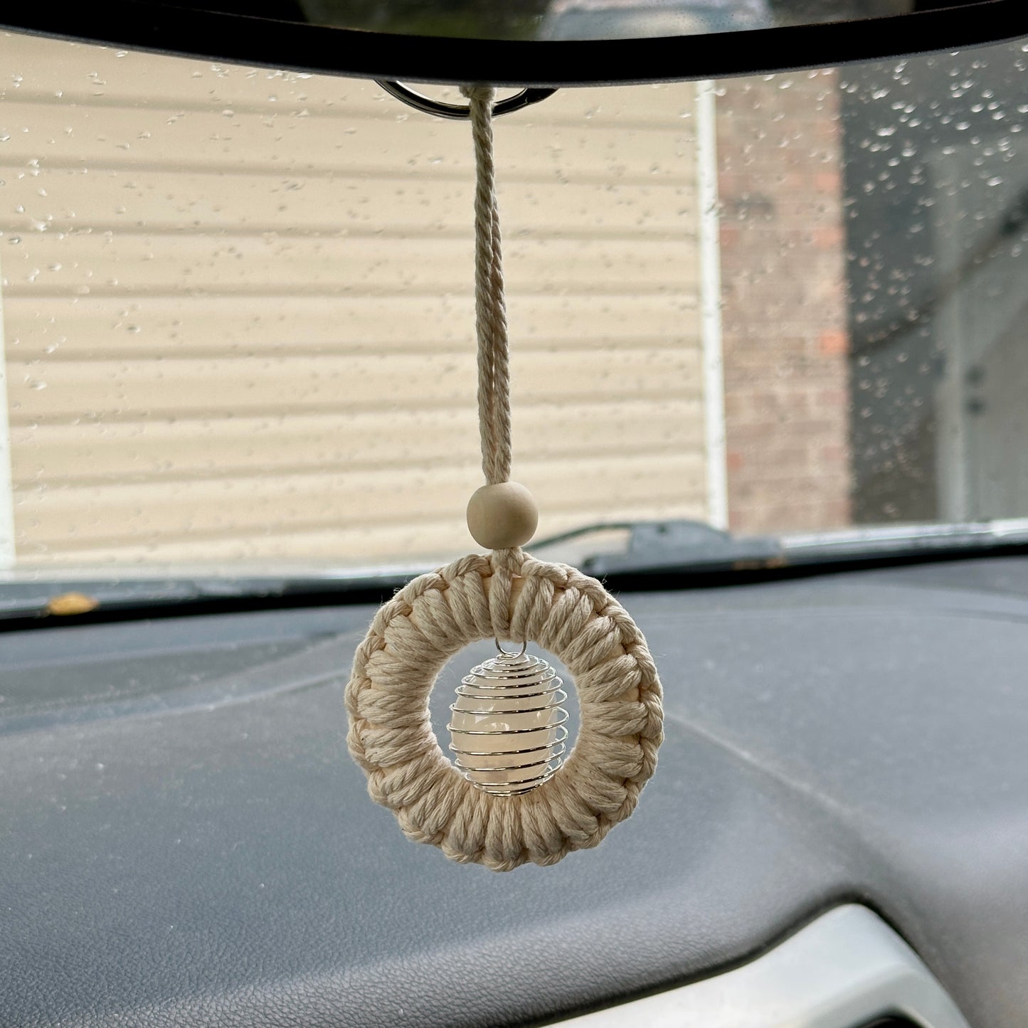 Macrame Rearview Mirror Hanger