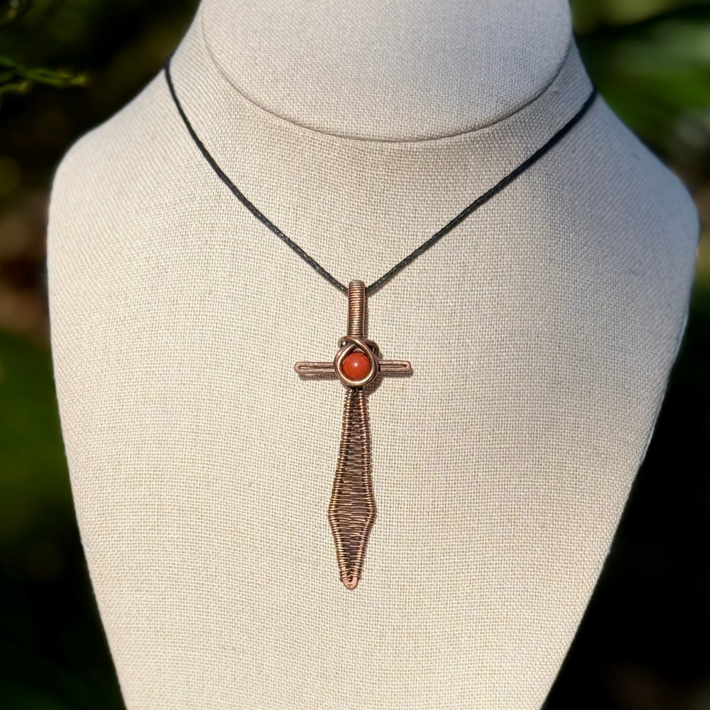 Red Jasper Sword Necklace