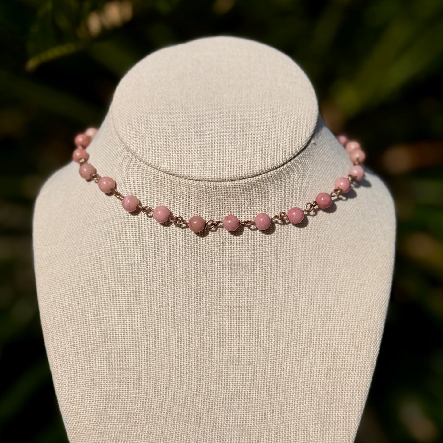 Rhodonite Beaded Necklace