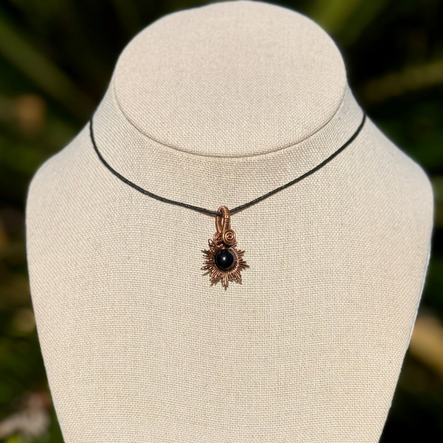 Black Tourmaline Starburst Necklace