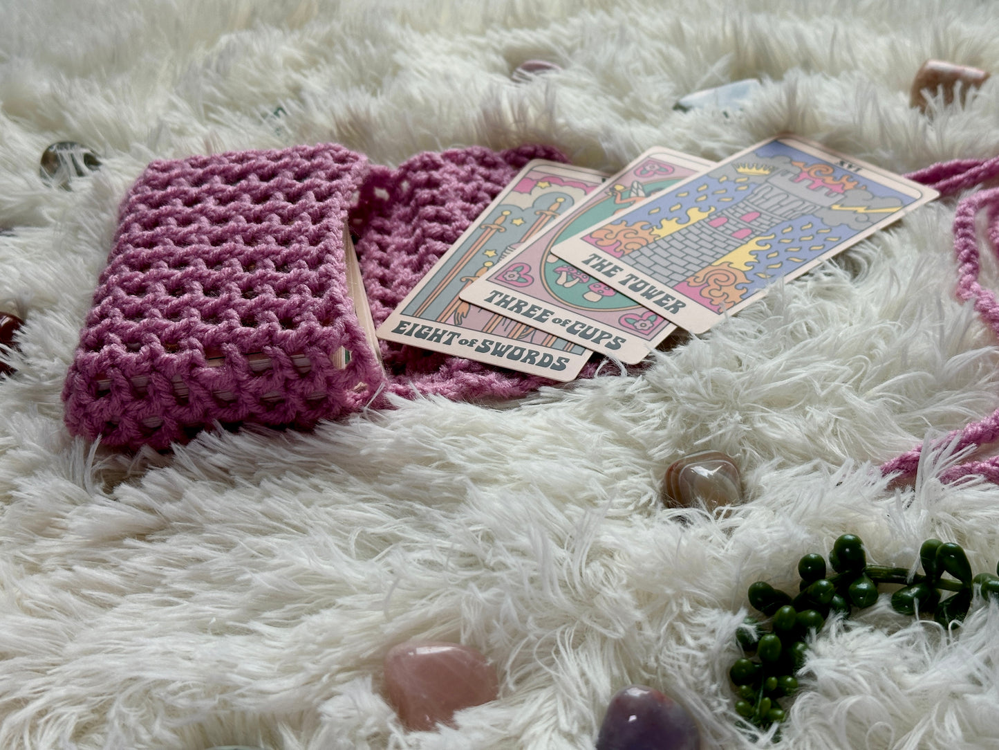Tarot Pouch - Pink Mesh