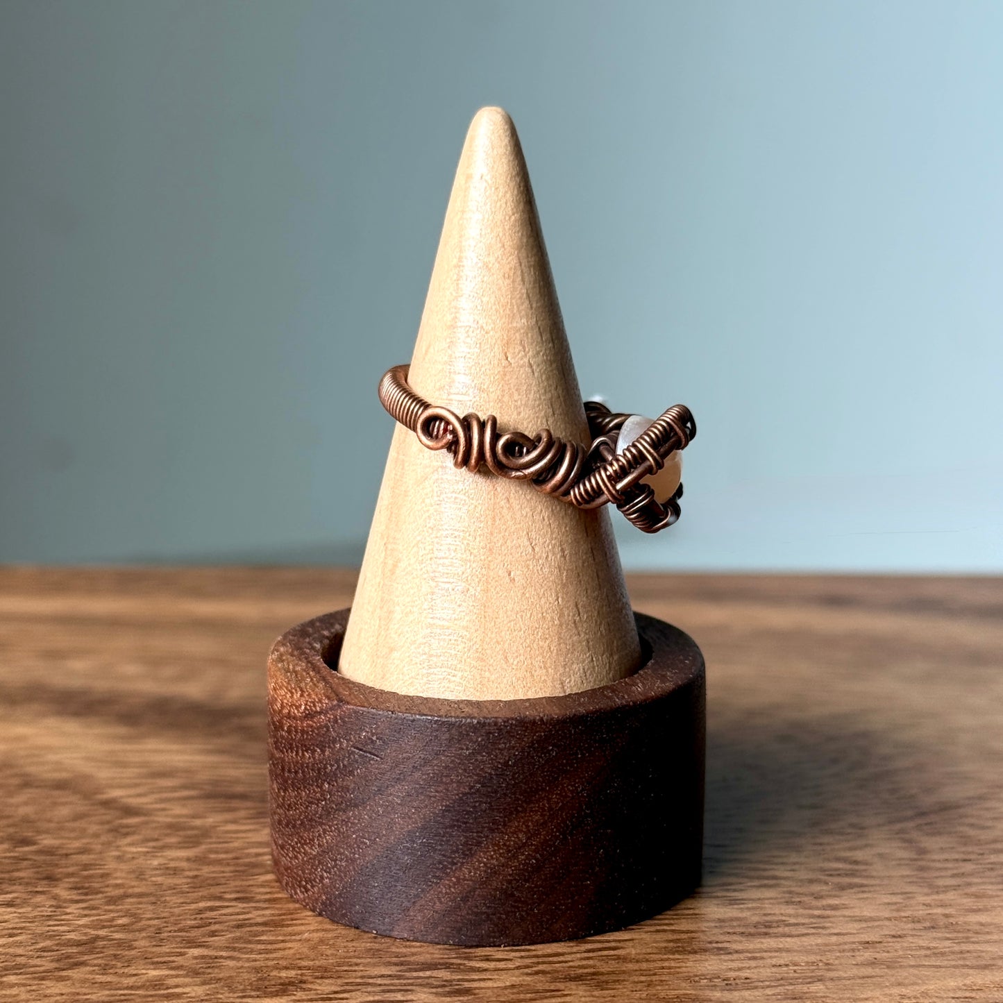 Peach Moonstone Ring