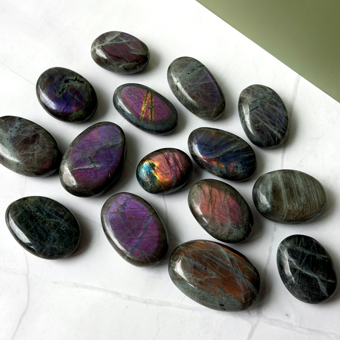 Sunset Labradorite Palm Stones
