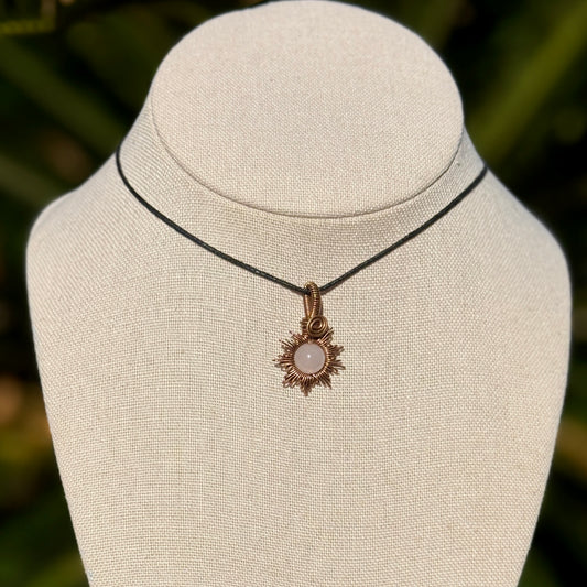 Rose Quartz Starburst Necklace
