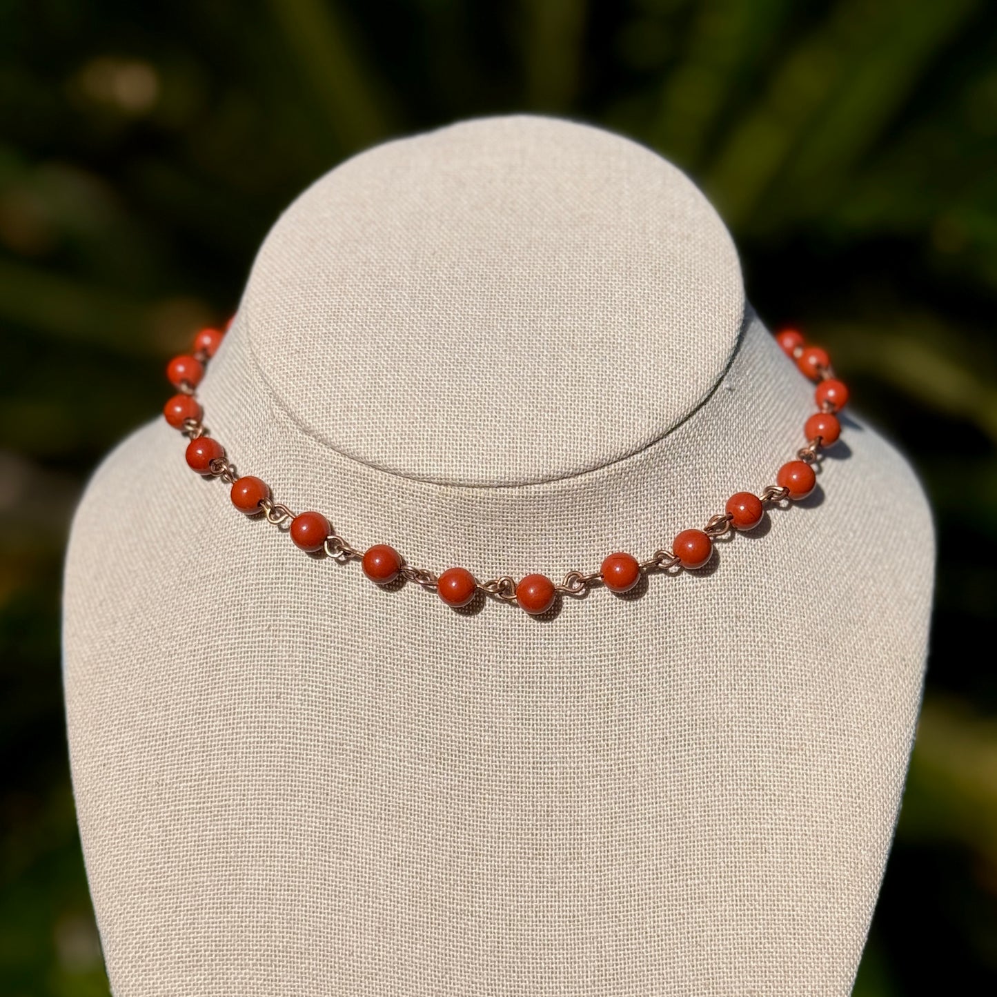 Red Jasper Beaded Necklace