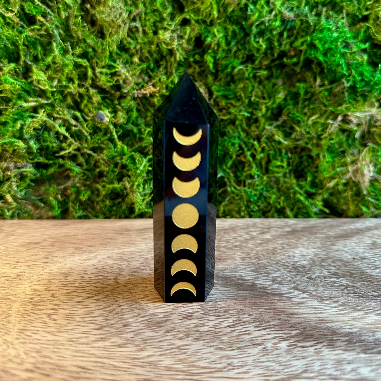 Black Obsidian Moon Phase Tower