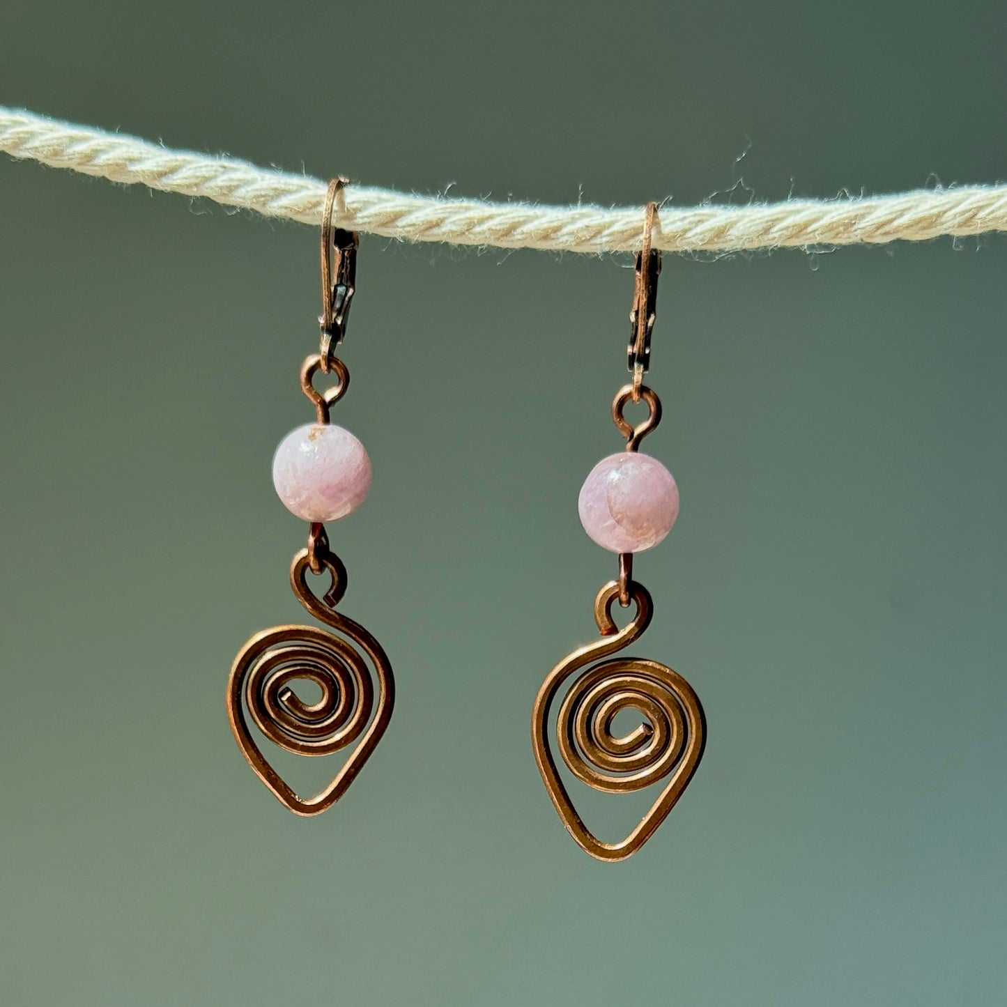 Kunzite Arrow Earrings