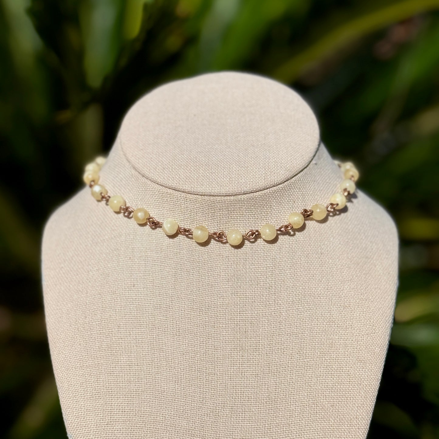 Honey Calcite Beaded Necklace