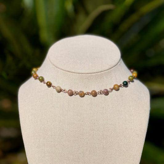 Ocean Jasper Beaded Necklace