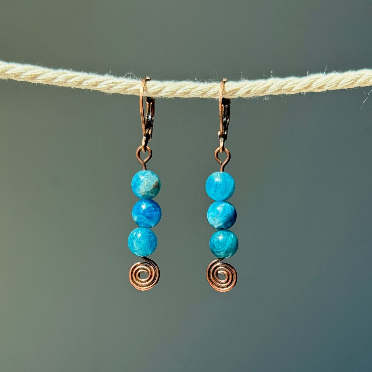 Apatite Swirl Earrings