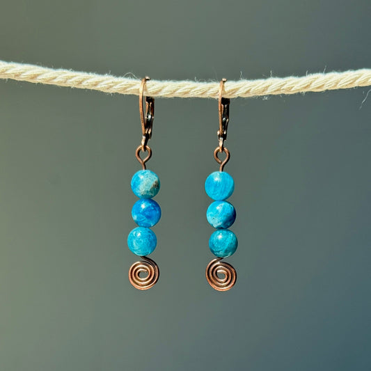 Apatite Swirl Earrings