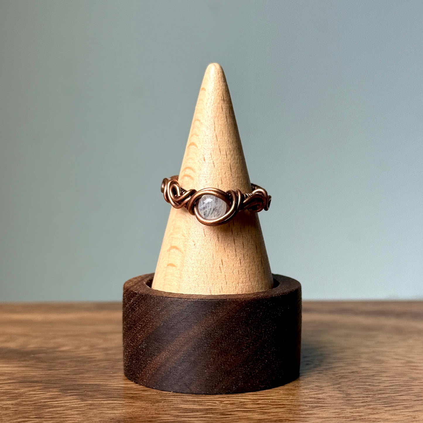 Rainbow Moonstone Ring