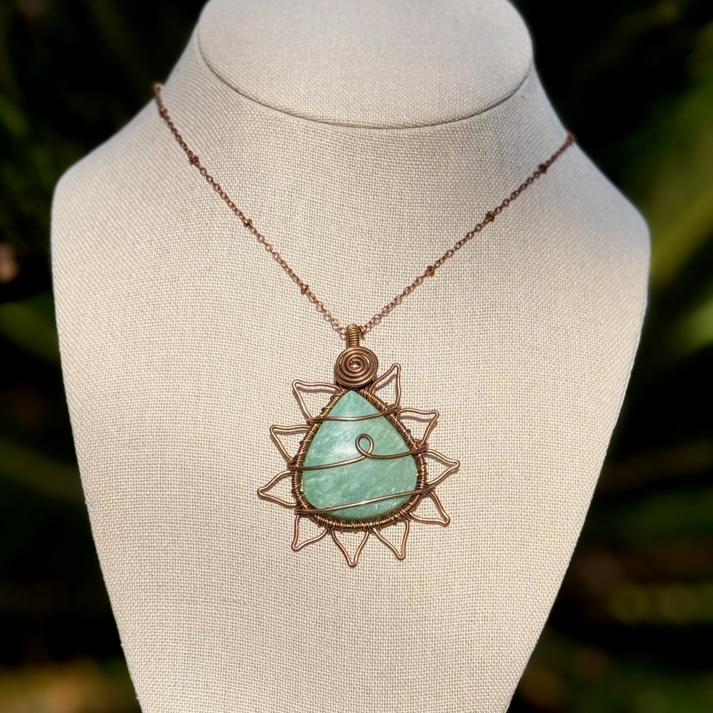 Amazonite Flower Necklace