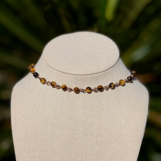 Tigers Eye Beaded Necklace