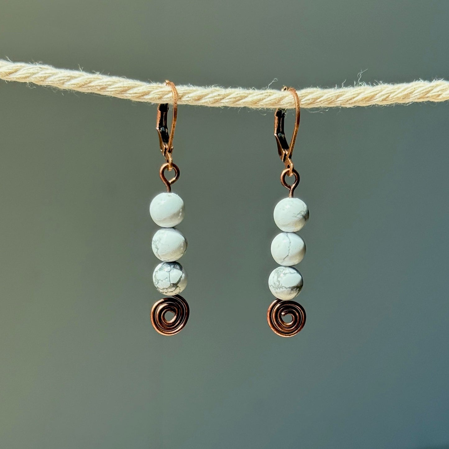 Howlite Swirl Earrings