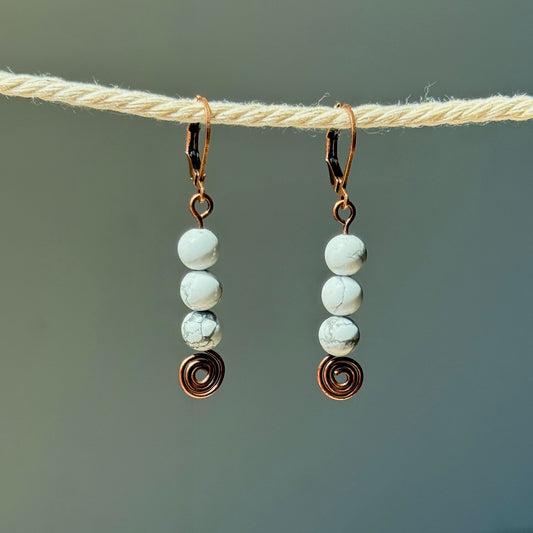 Howlite Swirl Earrings