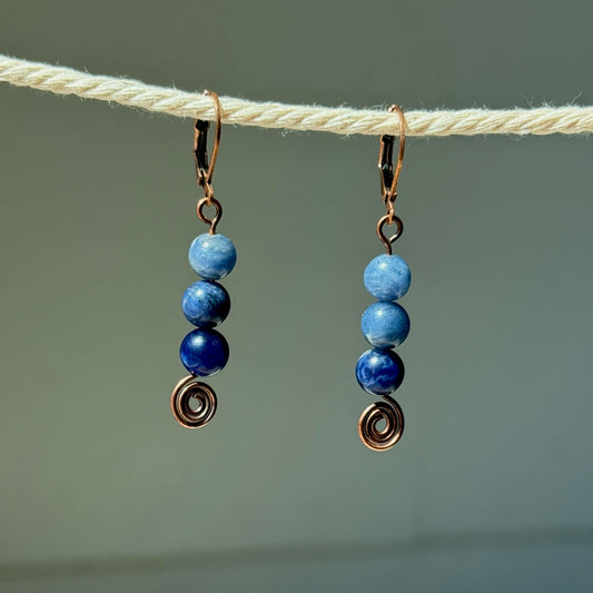 Sodalite Swirl Earrings
