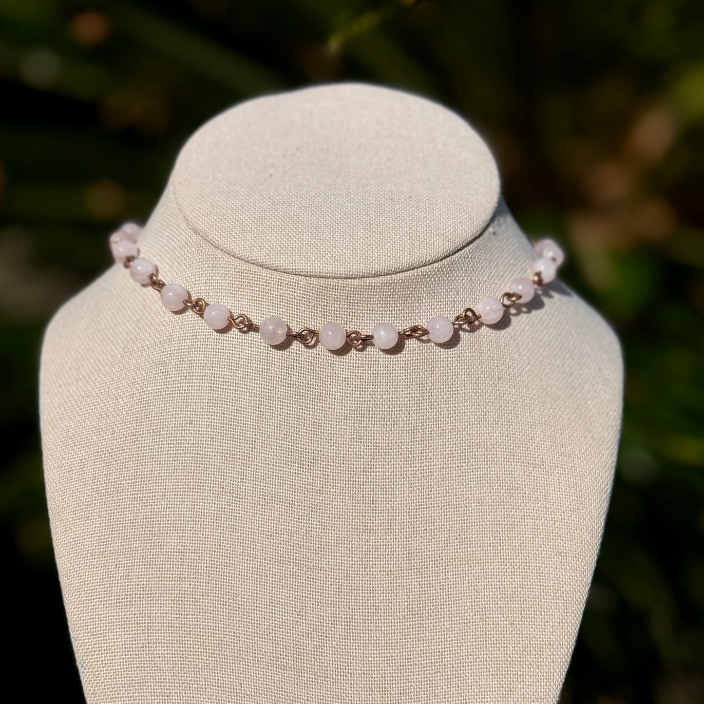 Rose Quartz Beaded Necklace