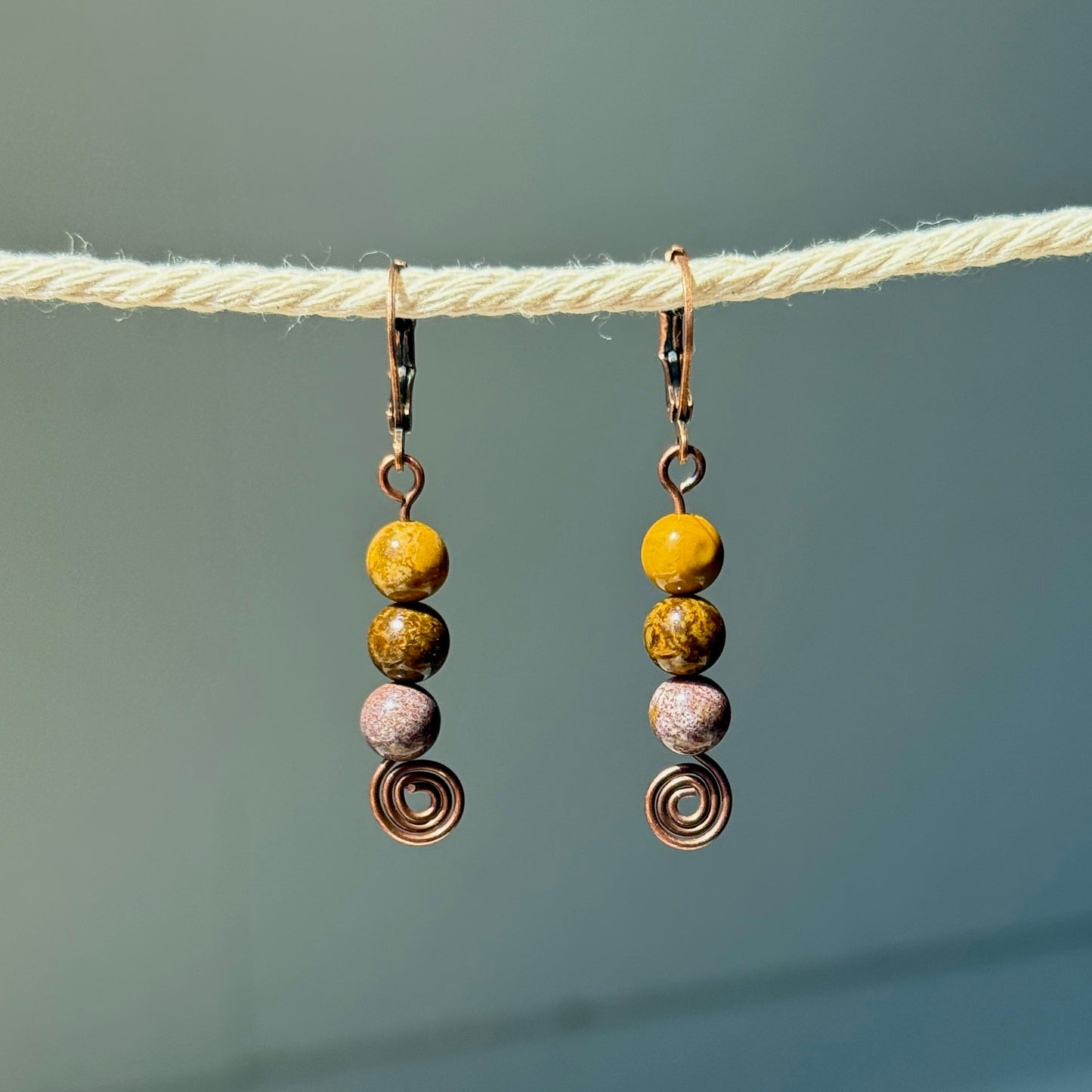Ocean Jasper Swirl Earrings