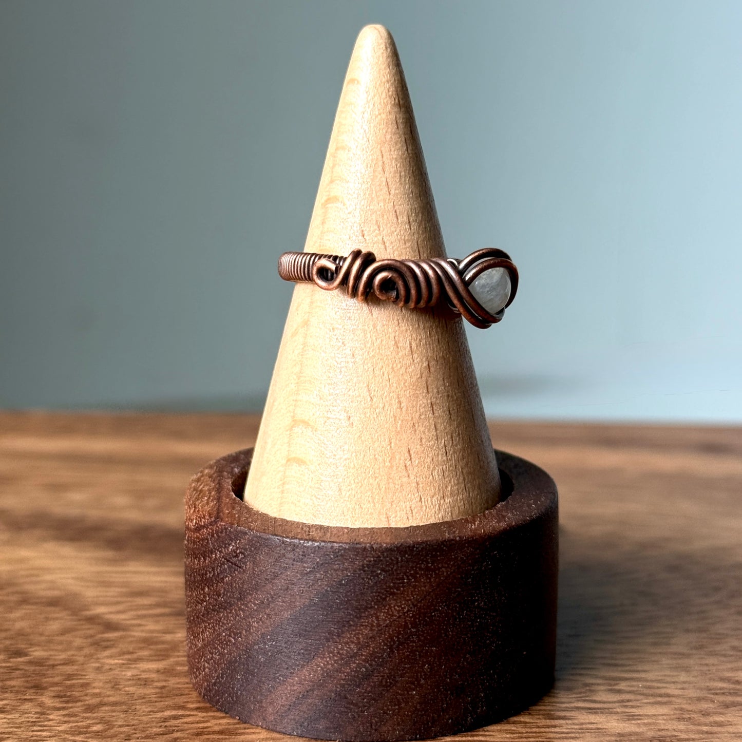 Rainbow Moonstone Ring