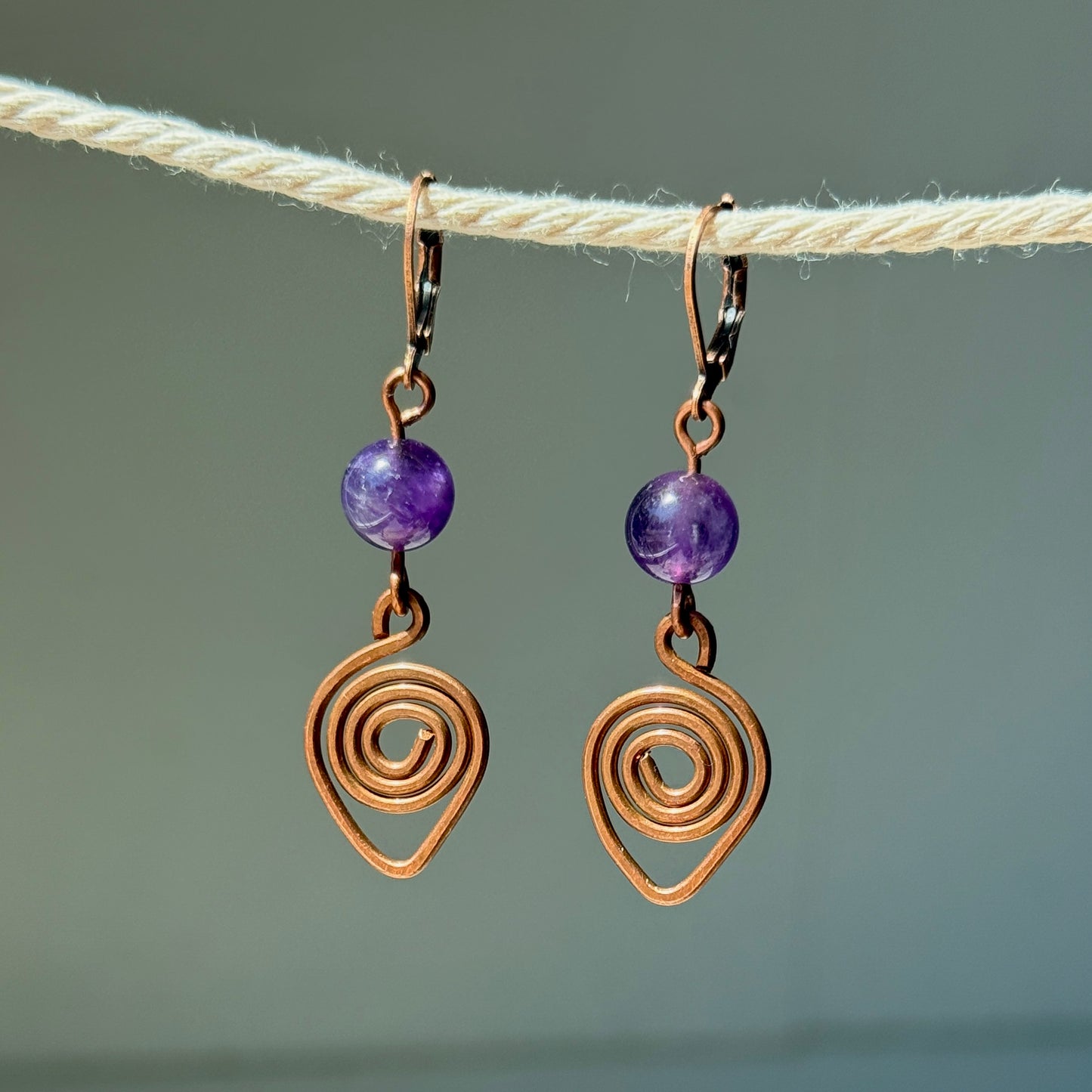 Amethyst Arrow Earrings