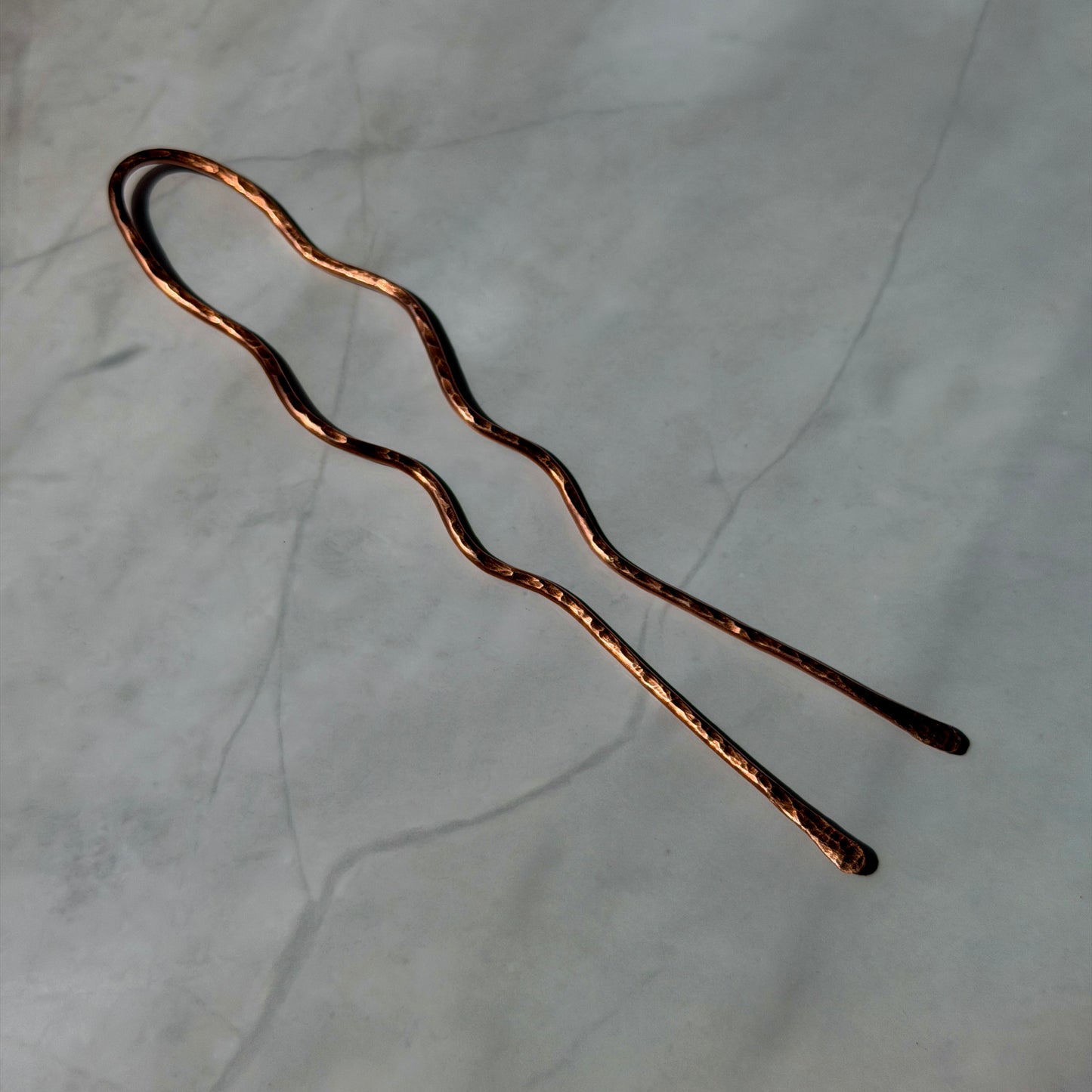 Copper hair fork
