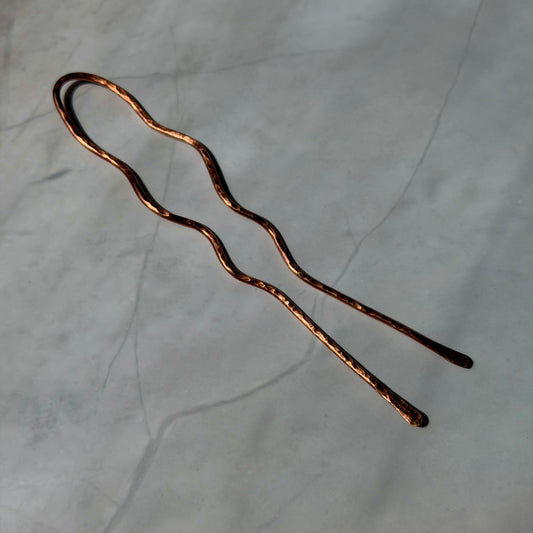 Copper hair fork