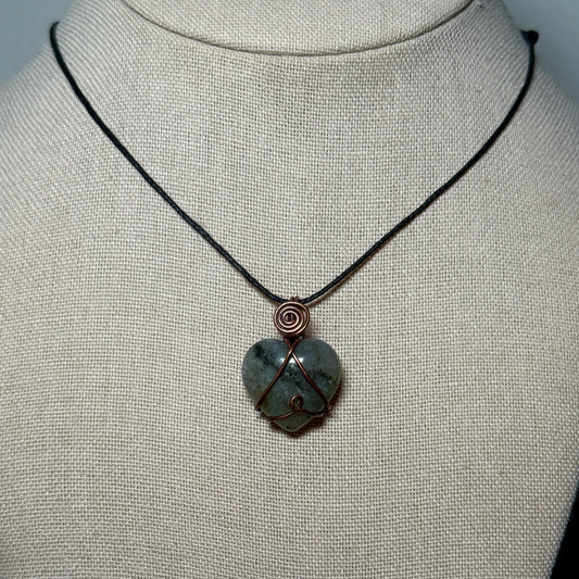 Labradorite Heart Necklace