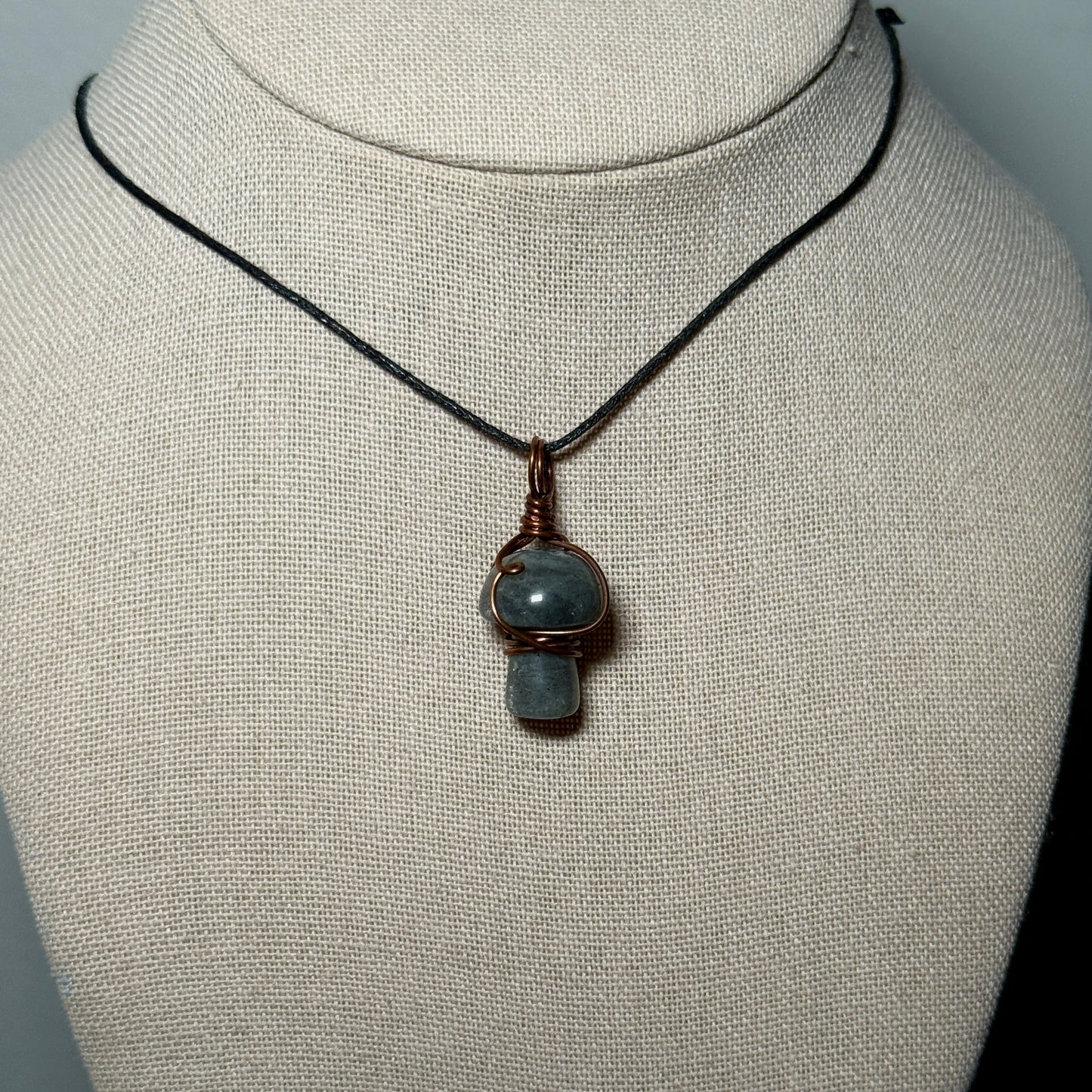 Labradorite Mushroom Necklace