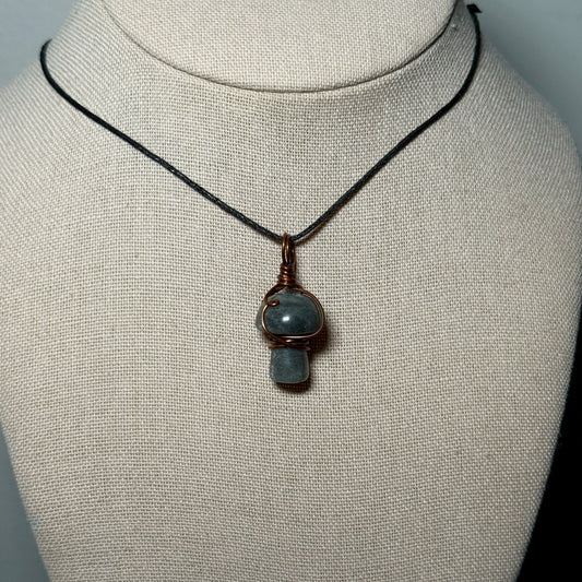 Labradorite Mushroom Necklace