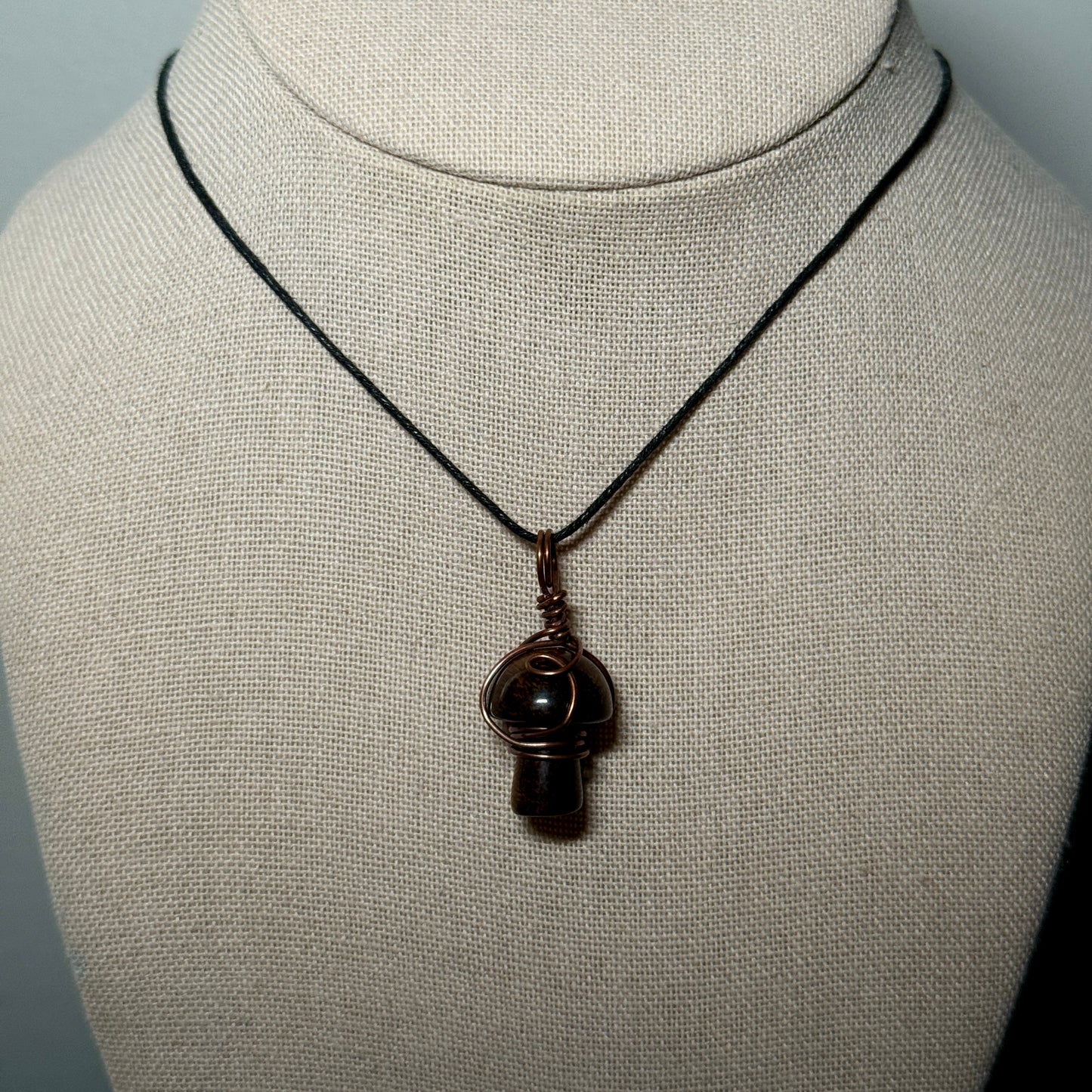Tigers Eye Mushroom Necklace