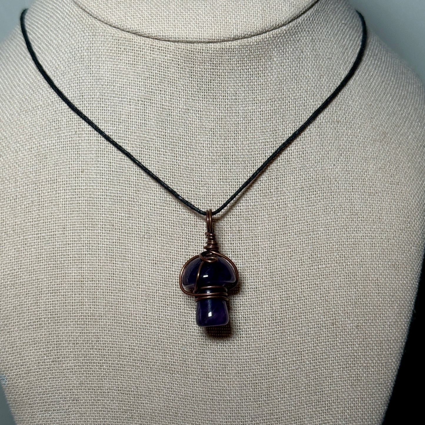 Amethyst Mushroom Necklace