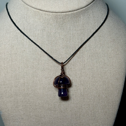 Amethyst Mushroom Necklace