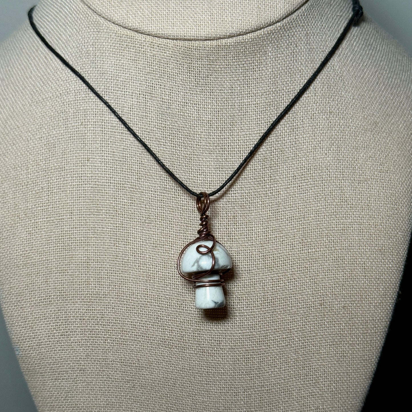 Howlite Mushroom Necklace