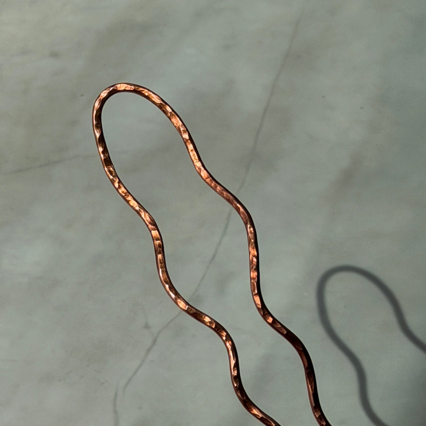Copper hair fork