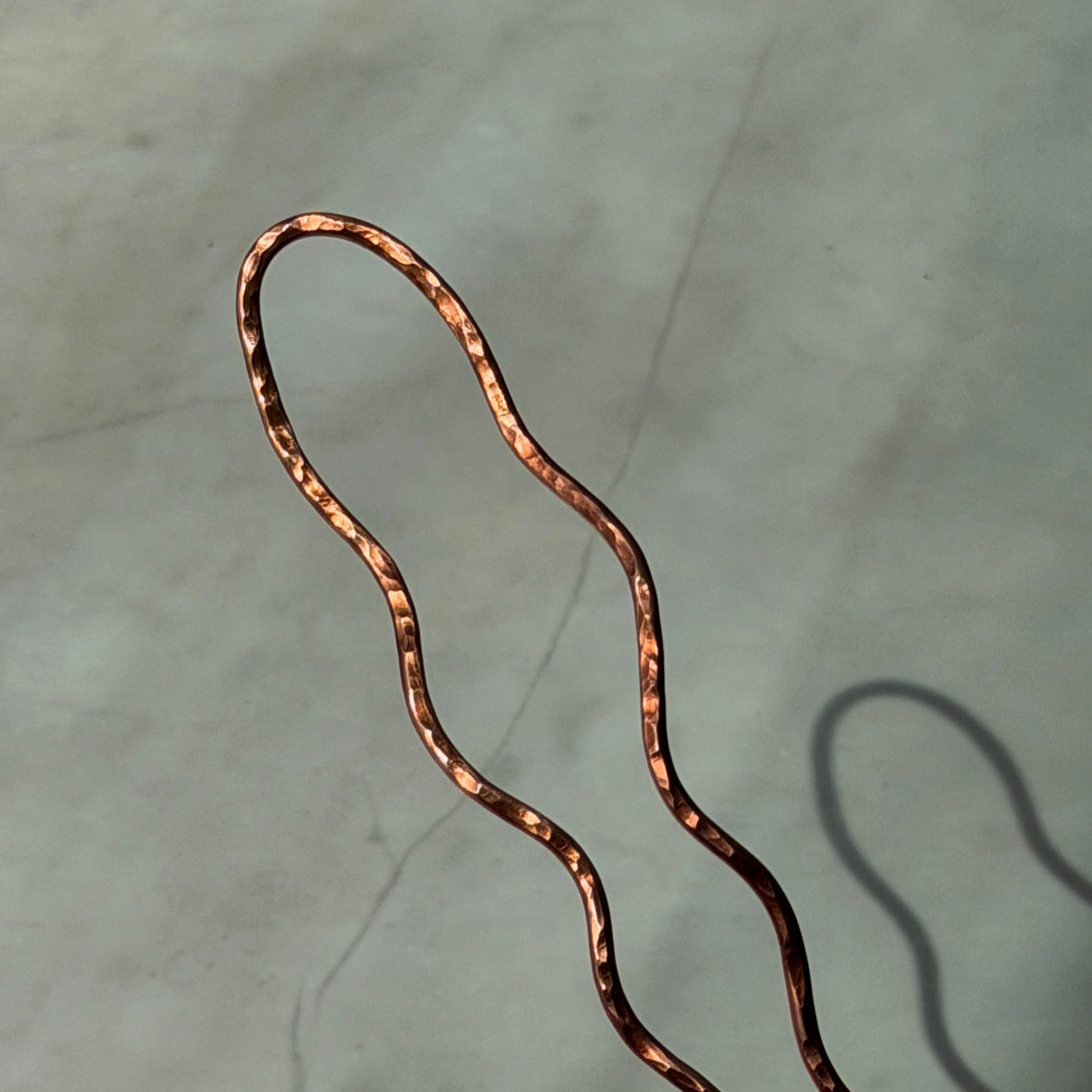 Copper hair fork