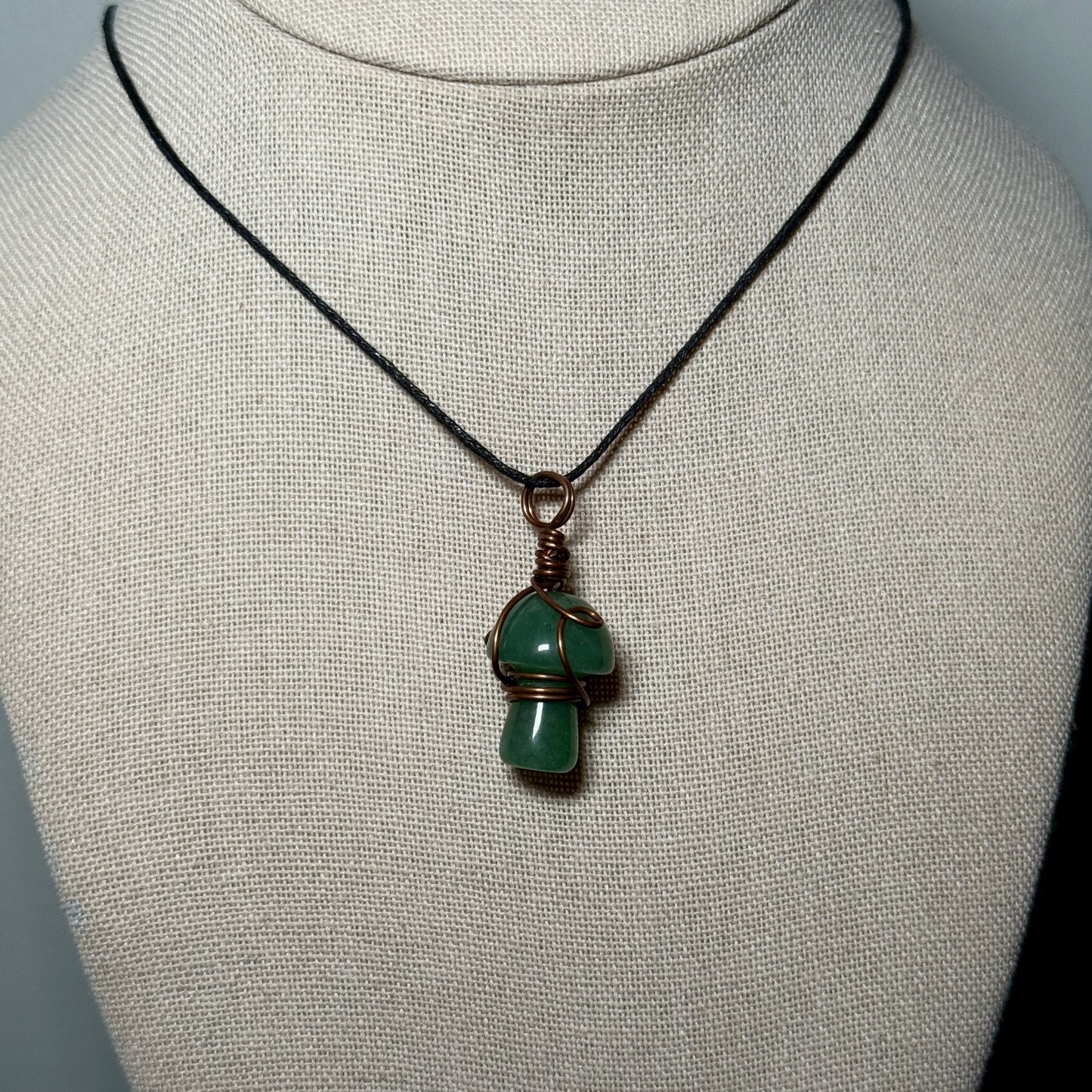 Green Aventurine Mushroom Necklace