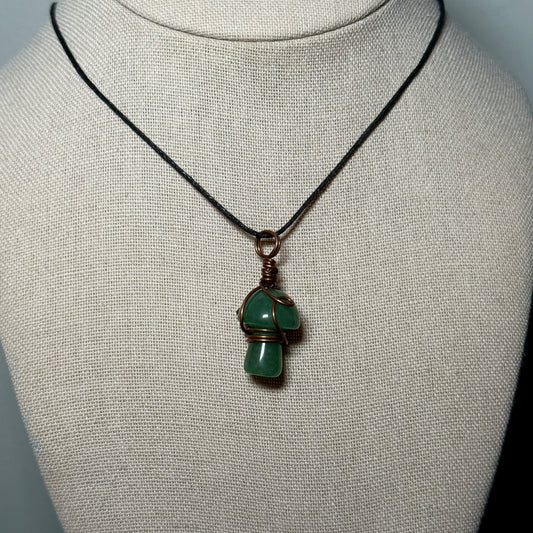 Green Aventurine Mushroom Necklace